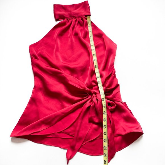 Ramy Brook Daphne Wrap Blouse Rouge Red Size 0 NEW NWT - Picture 7 of 10